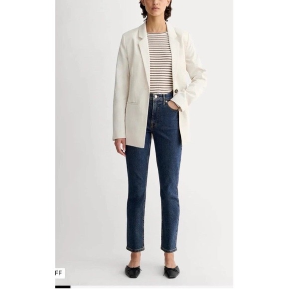 Everlane 28 Womens The Original Cheeky Jean Blue Denim Straight Leg Cropped - Picture 1 of 7